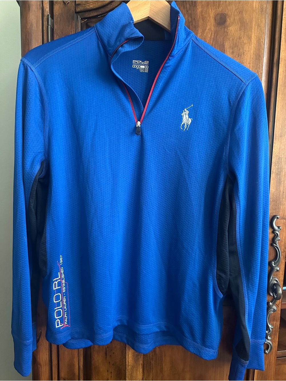 Polo by Ralph Lauren Blue Quarter-Zip Performance Pullover